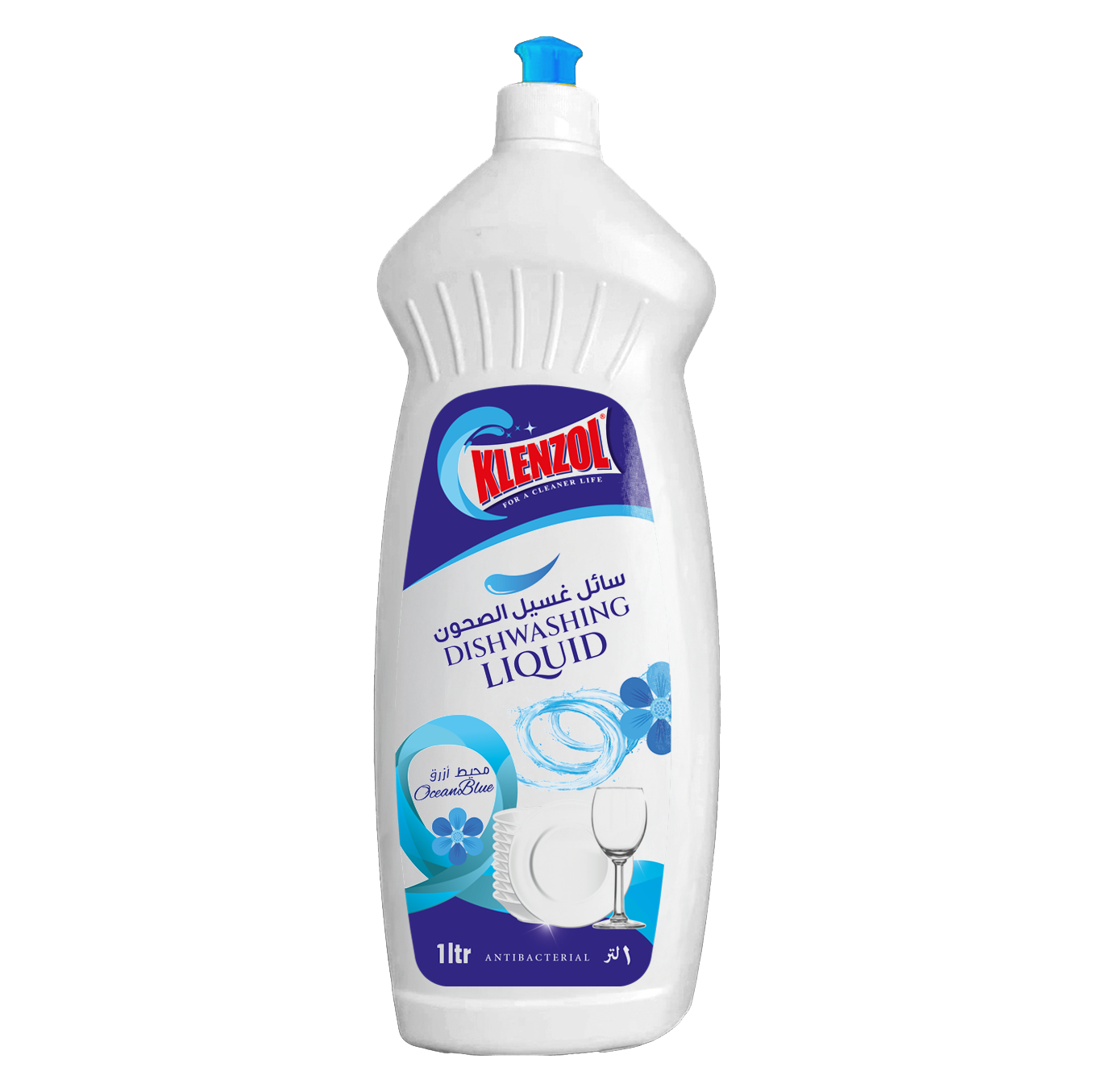 DISHWASHING LIQUID OCEAN BLUE HDPE 1L
