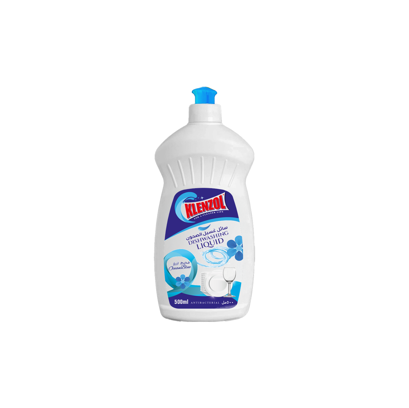 DISHWASHING LIQUID OCEAN BLUE HDPE 500ML