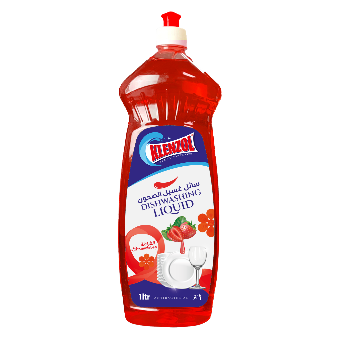 DISHWASHING LIQUID STRAWBERRY PET 1L