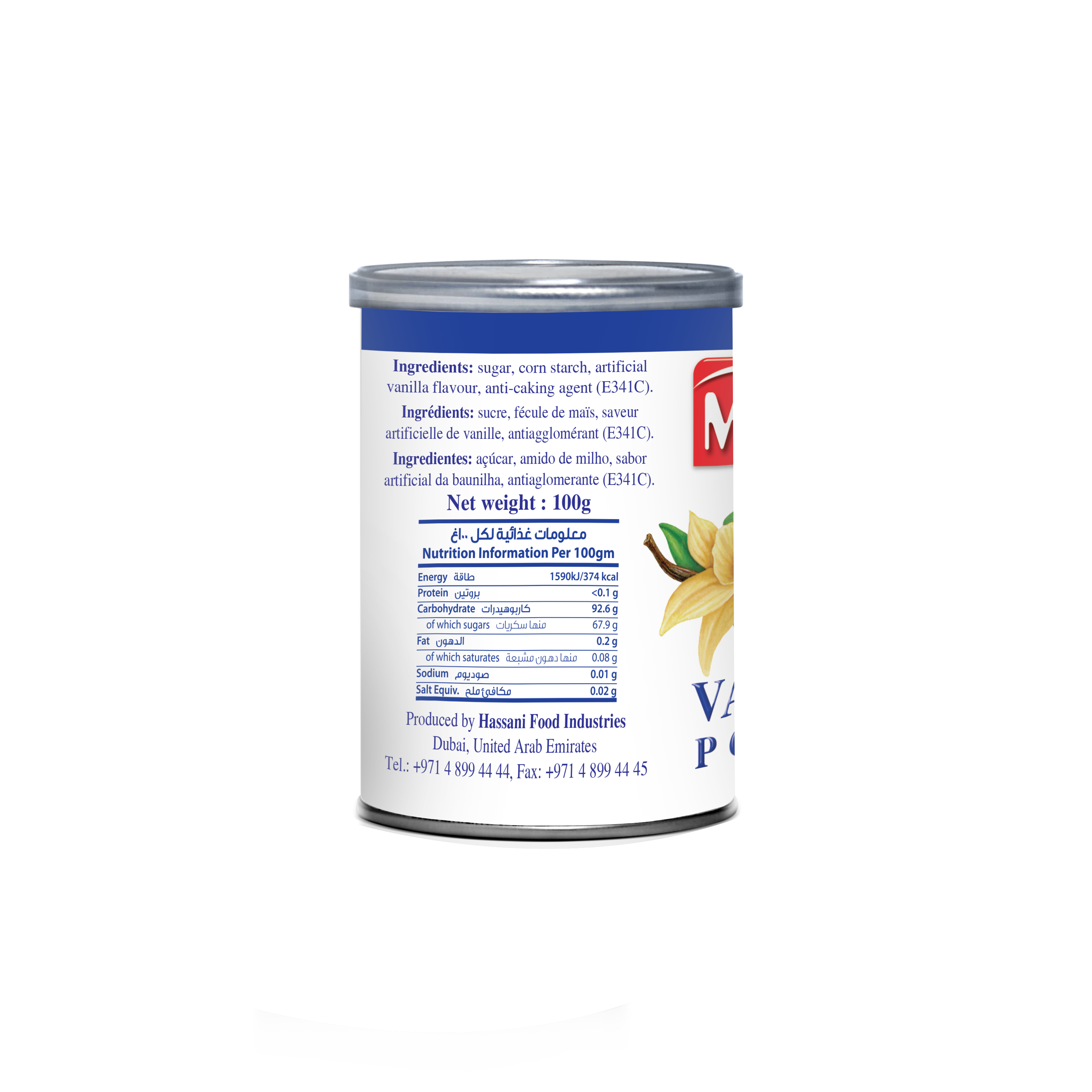FOOD FLAVOURING VANILLA POWDER 100G