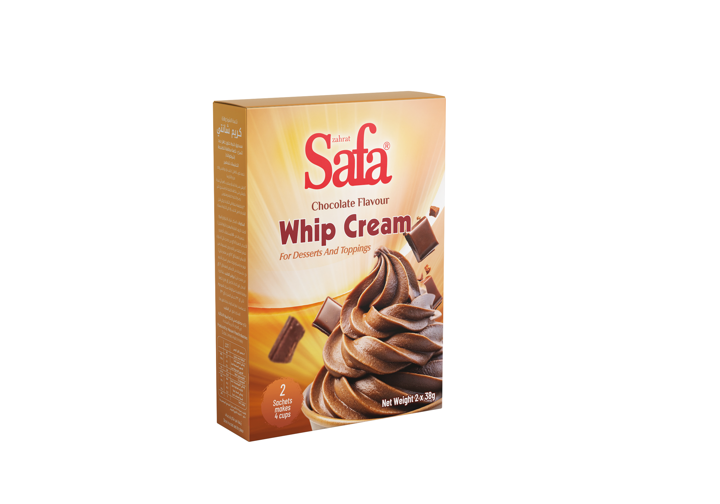 WHIP CREAM CHOCOLATE 2x38G