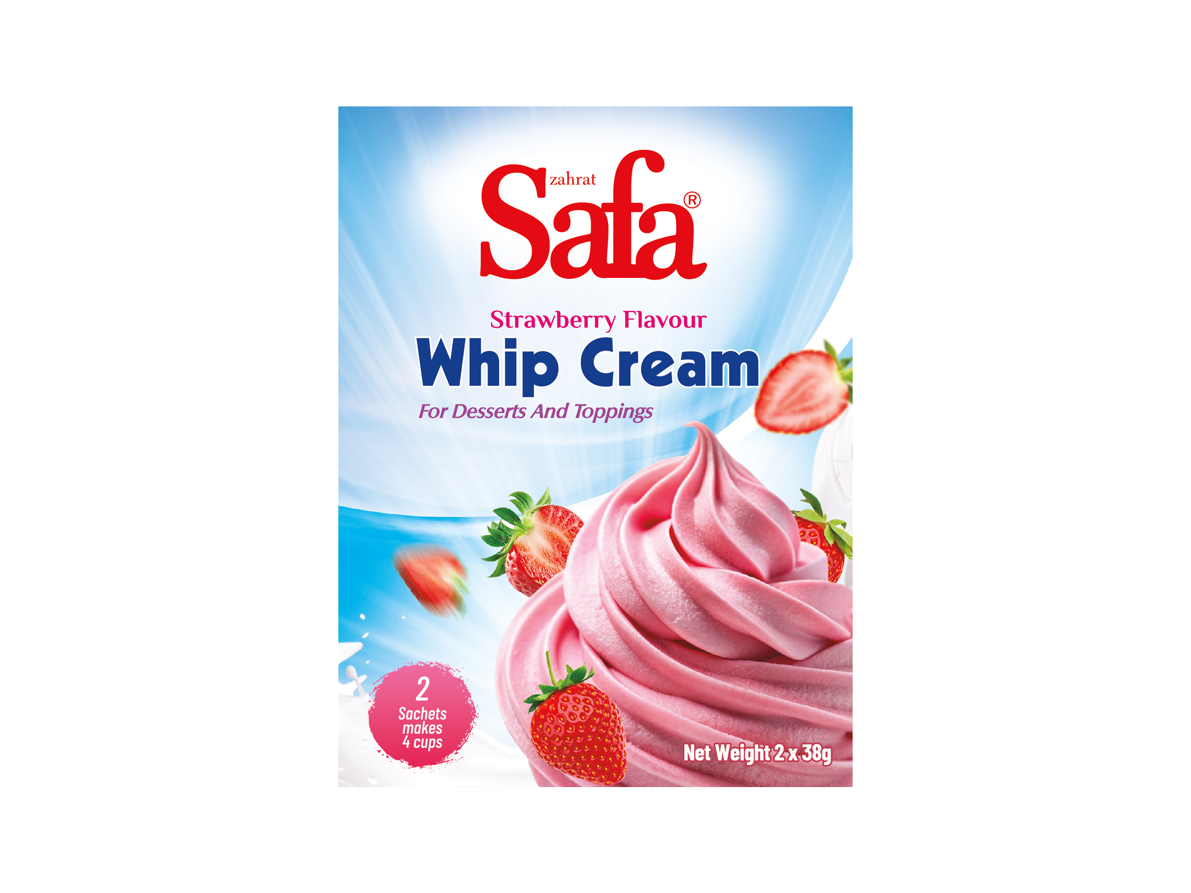 WHIP CREAM STRAWBERRY 2x38G